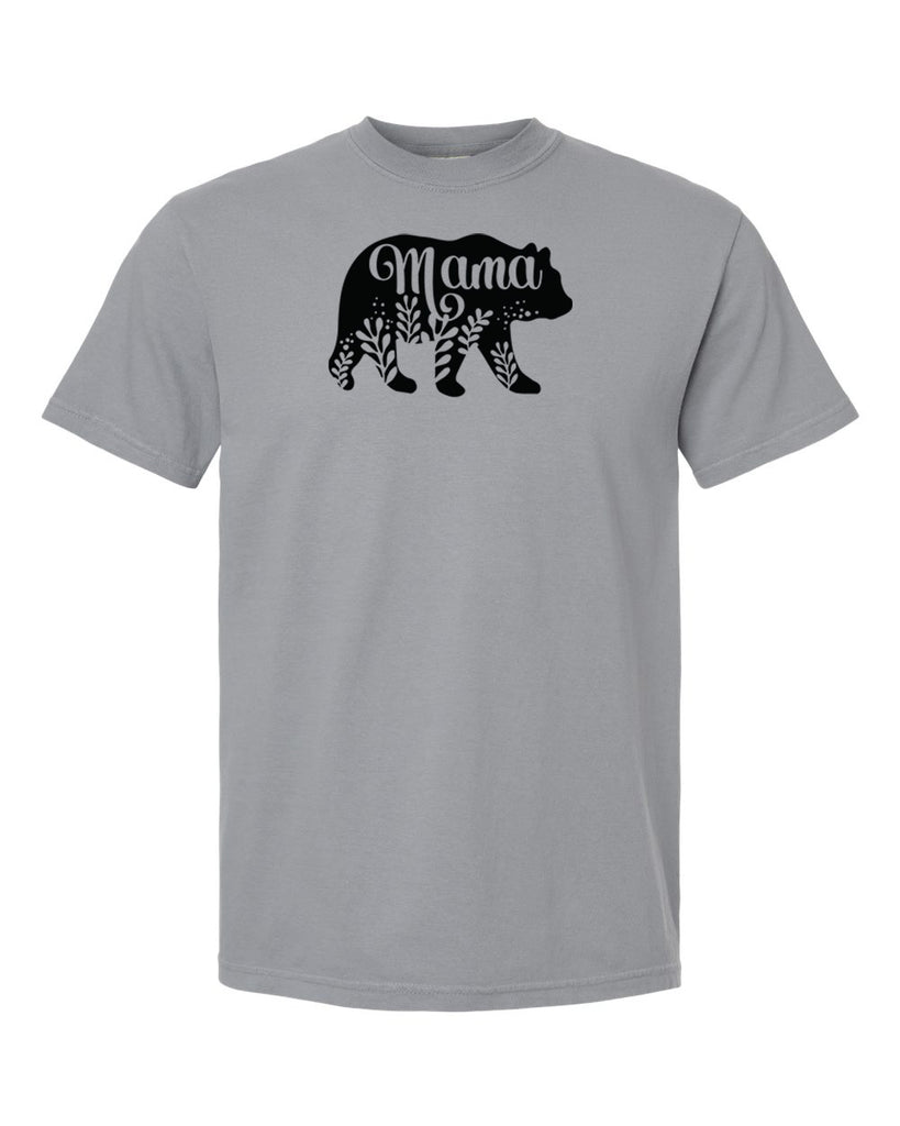 Mama Bear Floral Garment-Dyed Heavyweight T-Shirt
