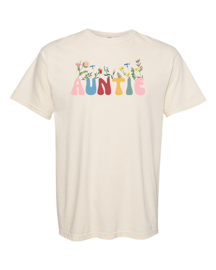 Auntie Floral Garment-Dyed Heavyweight T-Shirt