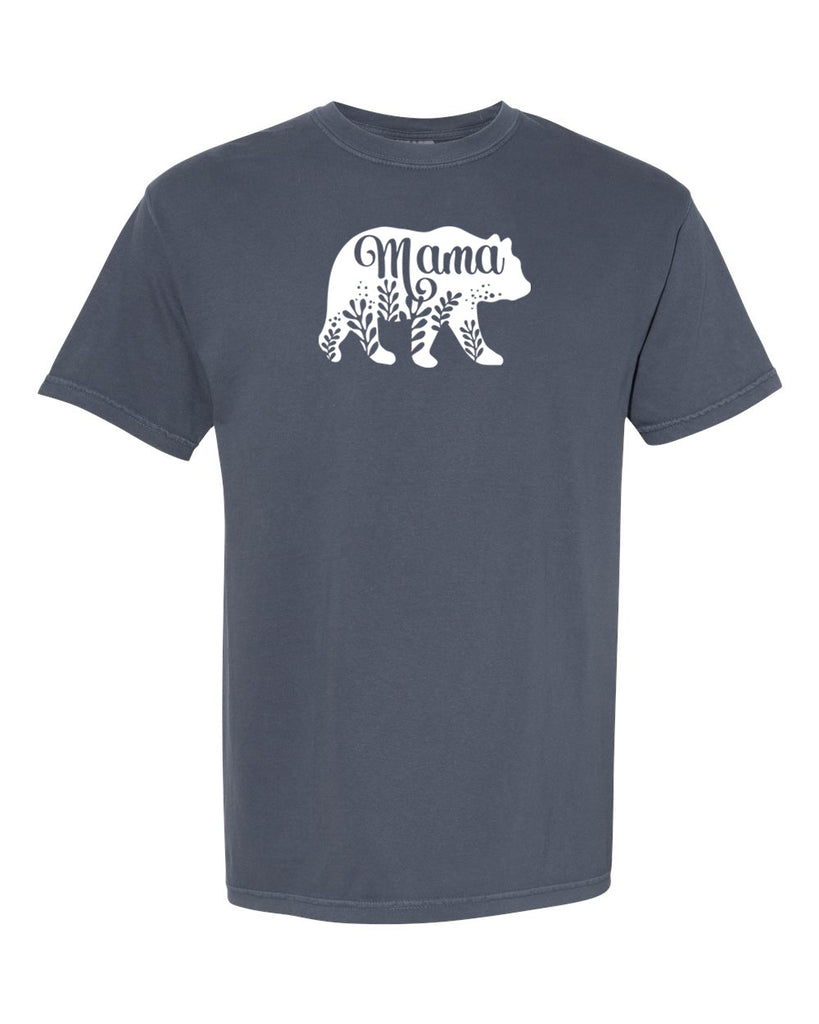 Mama Bear Floral Garment-Dyed Heavyweight T-Shirt