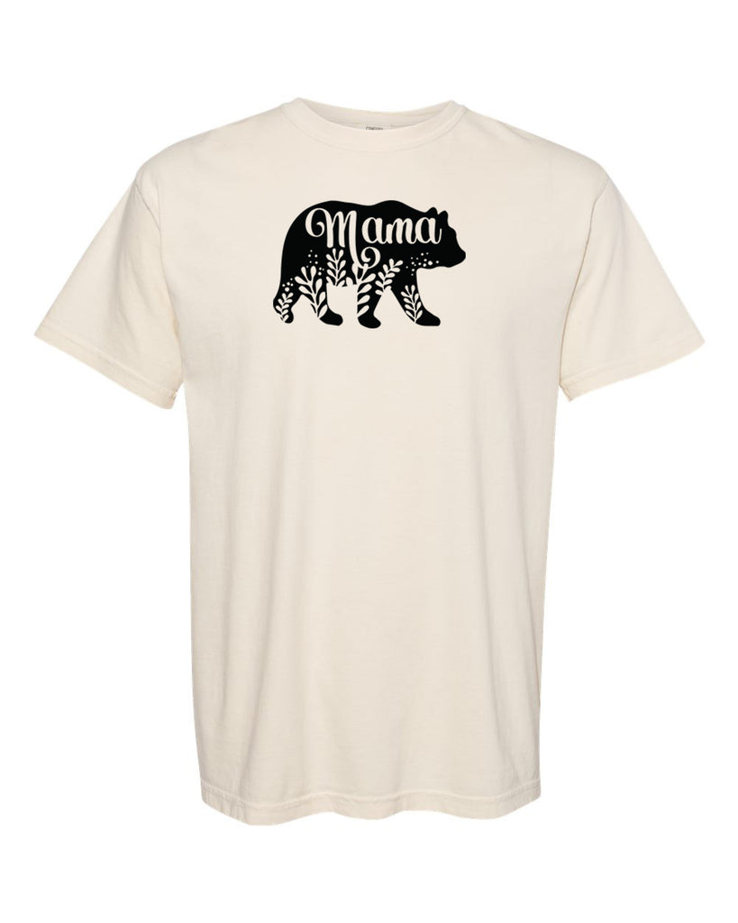 Mama Bear Floral Garment-Dyed Heavyweight T-Shirt