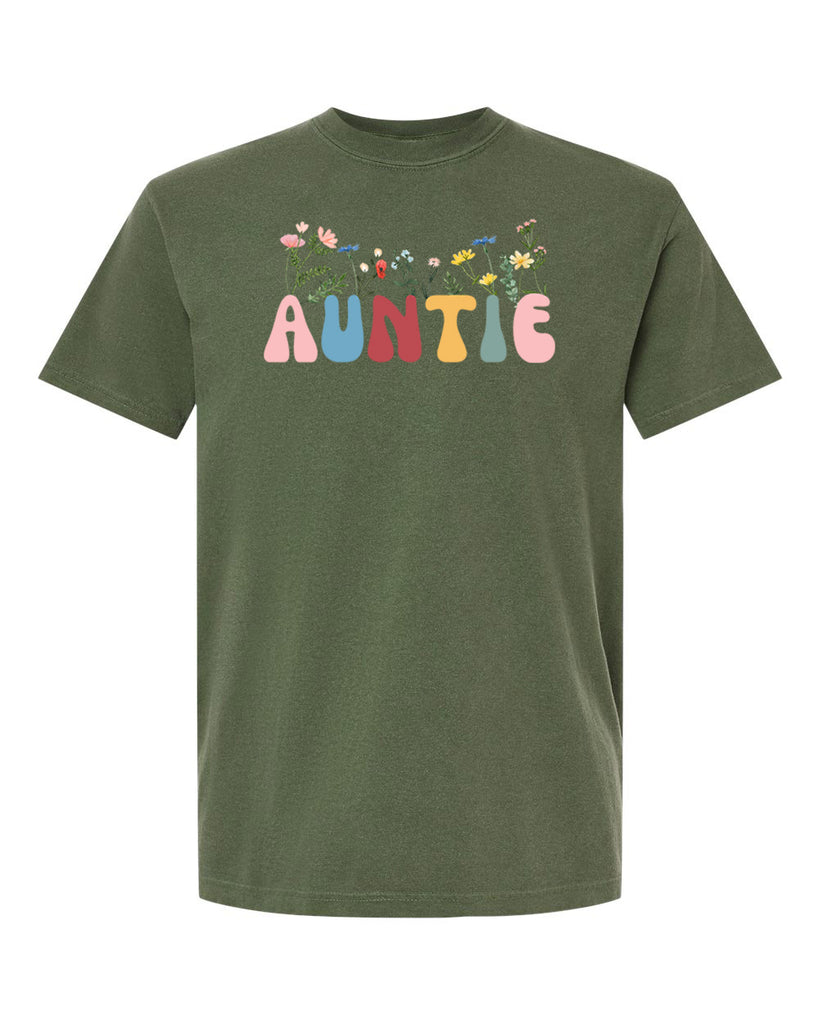 Auntie Floral Garment-Dyed Heavyweight T-Shirt