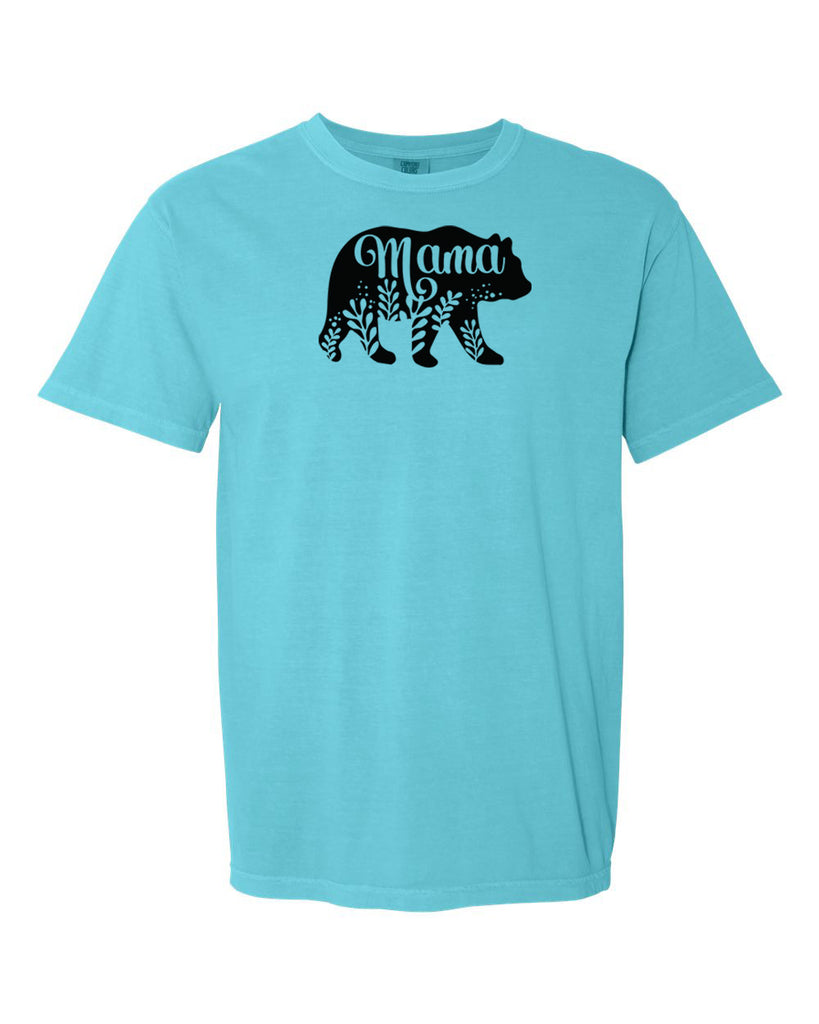 Mama Bear Floral Garment-Dyed Heavyweight T-Shirt