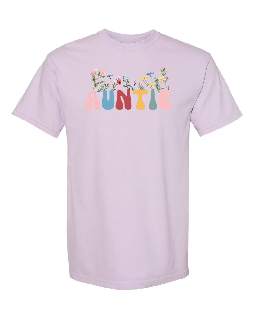 Auntie Floral Garment-Dyed Heavyweight T-Shirt