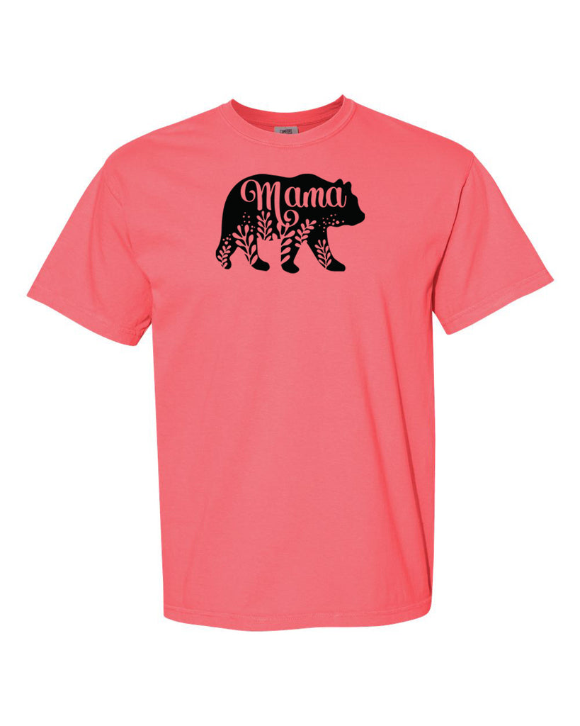 Mama Bear Floral Garment-Dyed Heavyweight T-Shirt