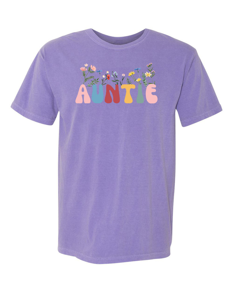 Auntie Floral Garment-Dyed Heavyweight T-Shirt