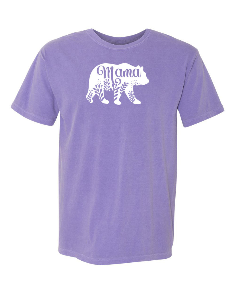 Mama Bear Floral Garment-Dyed Heavyweight T-Shirt