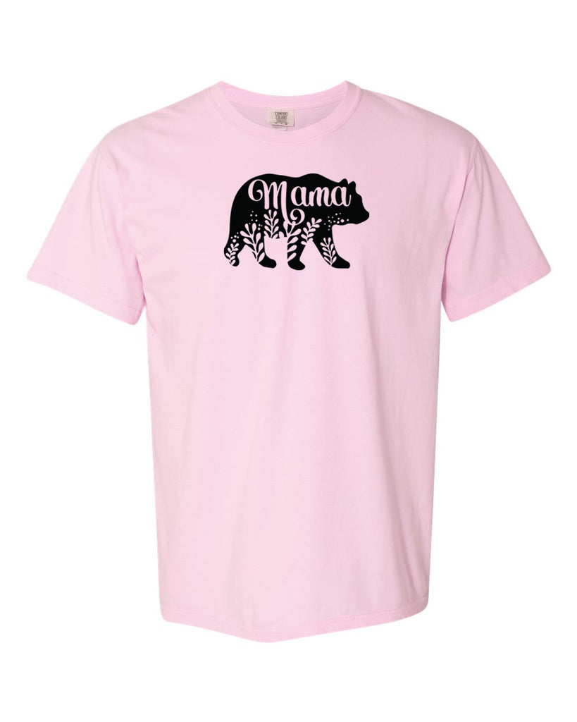 Mama Bear Floral Garment-Dyed Heavyweight T-Shirt